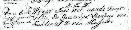 trouwen wijger jans 1709
